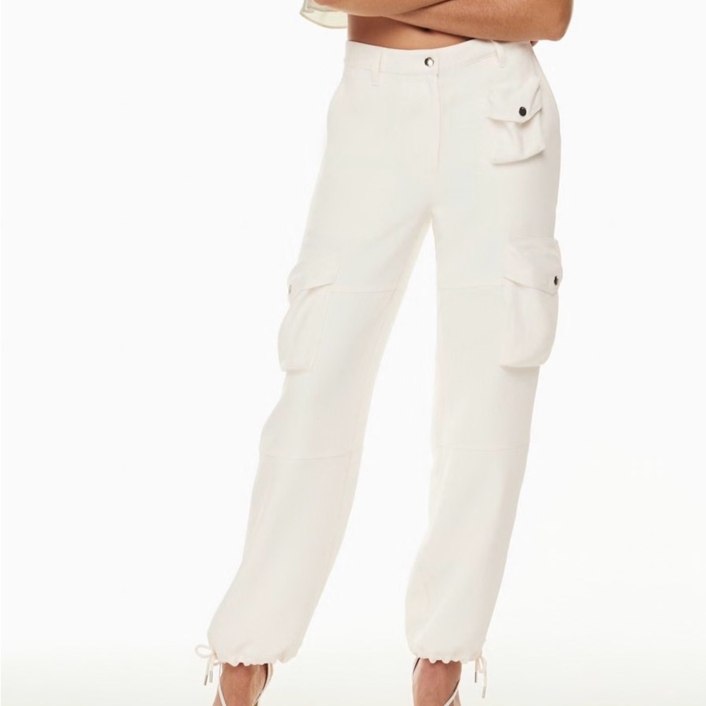 Aritzia Cream Cargo Trousers